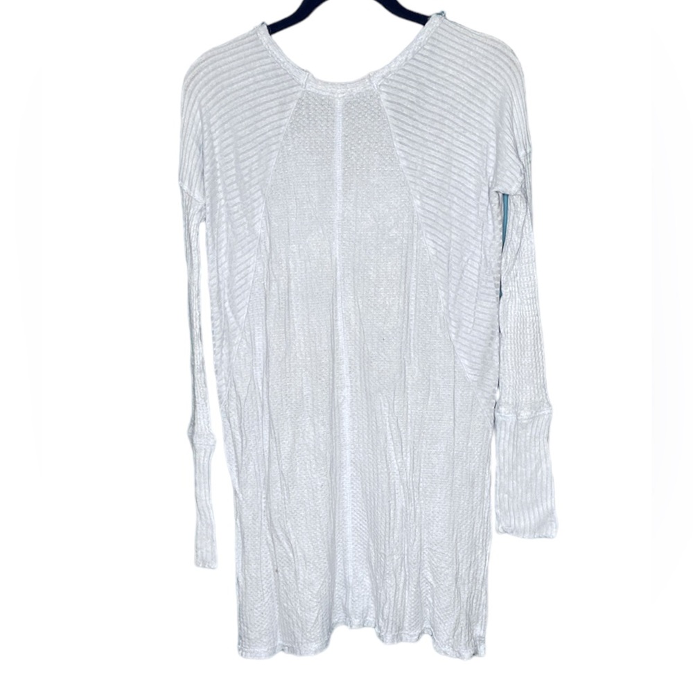 FREE PEOPLE XS waffle knit long sleeve shirt - Picture 5 of 5